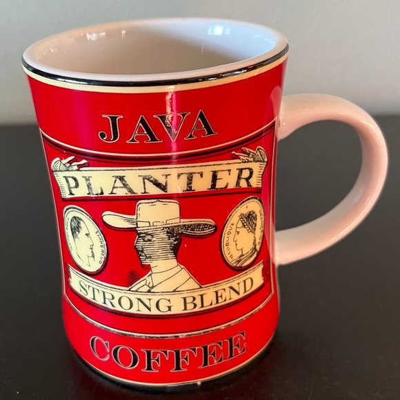 Cost Plus World Market JAVA COFFEE Planter Strong Blend Advertising Mug - Picture 3 of 7